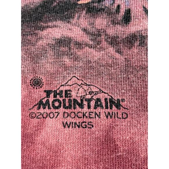 Vintage Native American Female Face The Mountain Tie Dye T Shirt X-Large Red - Picture 5 of 9